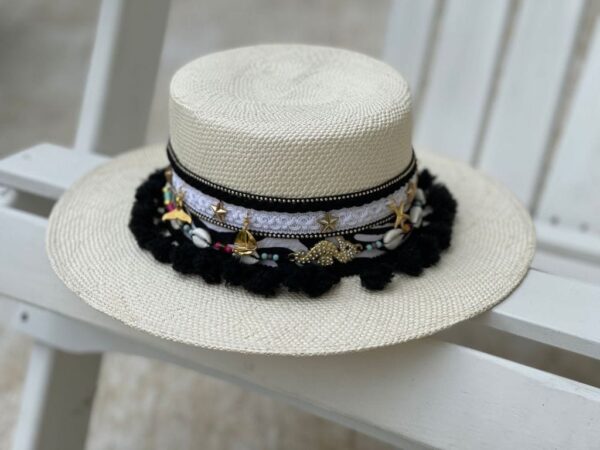 decorated hat, hats decorated in Colombia, personalized hats made from iraca palm, handmade hats with embroidery, test1234, Decorated Womens Cordobes Hat