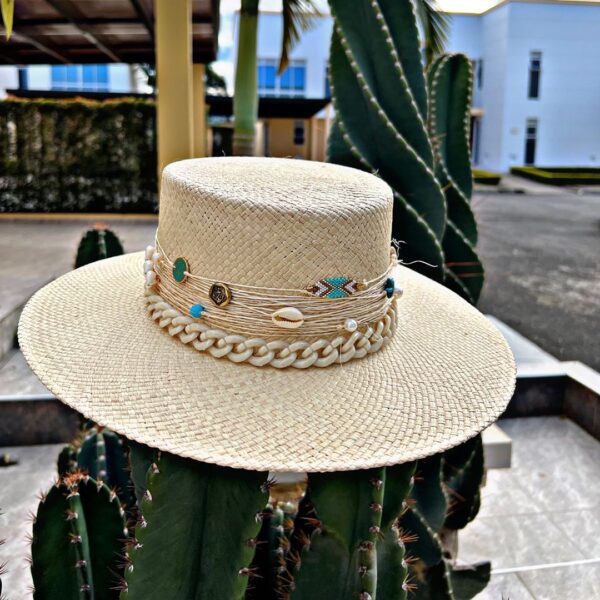 decorated hat, hats decorated in Colombia, personalized hats made from iraca palm, handmade hats with embroidery, test1234, Decorated Womens Cordobes Hat