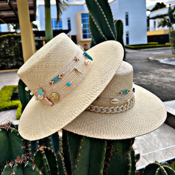 decorated hat, hats decorated in Colombia, personalized hats made from iraca palm, handmade hats with embroidery, test1234, Decorated Womens Cordobes Hat
