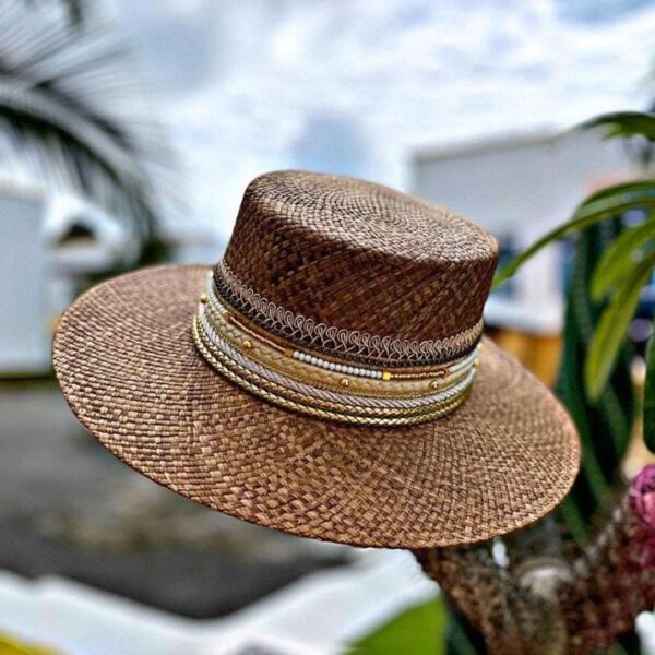 decorated hat, hats decorated in Colombia, personalized hats made from iraca palm, handmade hats with embroidery, test1234, Decorated Womens Cordobes Hat