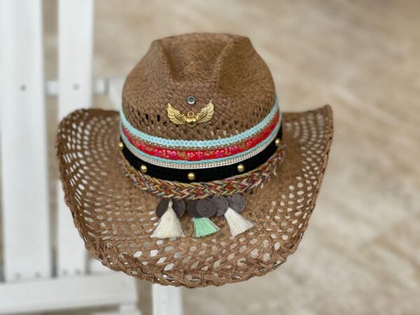 decorated hat, hats decorated in Colombia, personalized hats made from iraca palm, handmade hats with embroidery, test1234, Decorated Womens Vented Hat