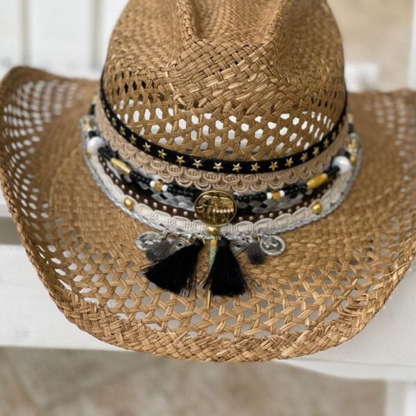 Decorated Womens Vented Hat decorated hat, hats decorated in Colombia, personalized hats made from iraca palm, handmade hats with embroidery, test1234, Decorated Womens Vented Hat