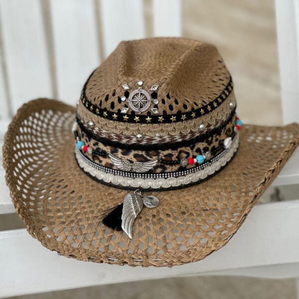 Decorated Womens Vented Hat decorated hat, hats decorated in Colombia, personalized hats made from iraca palm, handmade hats with embroidery, test1234, Decorated Womens Vented Hat