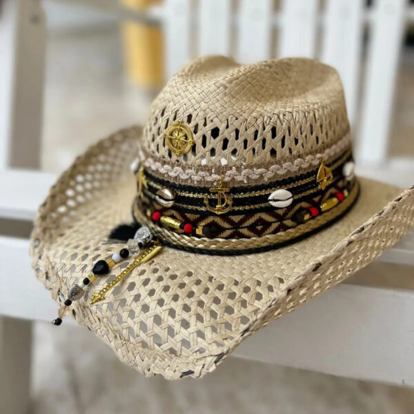 decorated hat, hats decorated in Colombia, personalized hats made from iraca palm, handmade hats with embroidery, test1234, Decorated Womens Vented Hat
