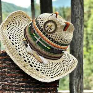 decorated hat, hats decorated in Colombia, personalized hats made from iraca palm, handmade hats with embroidery, test1234, Ecorated Openwork Hat