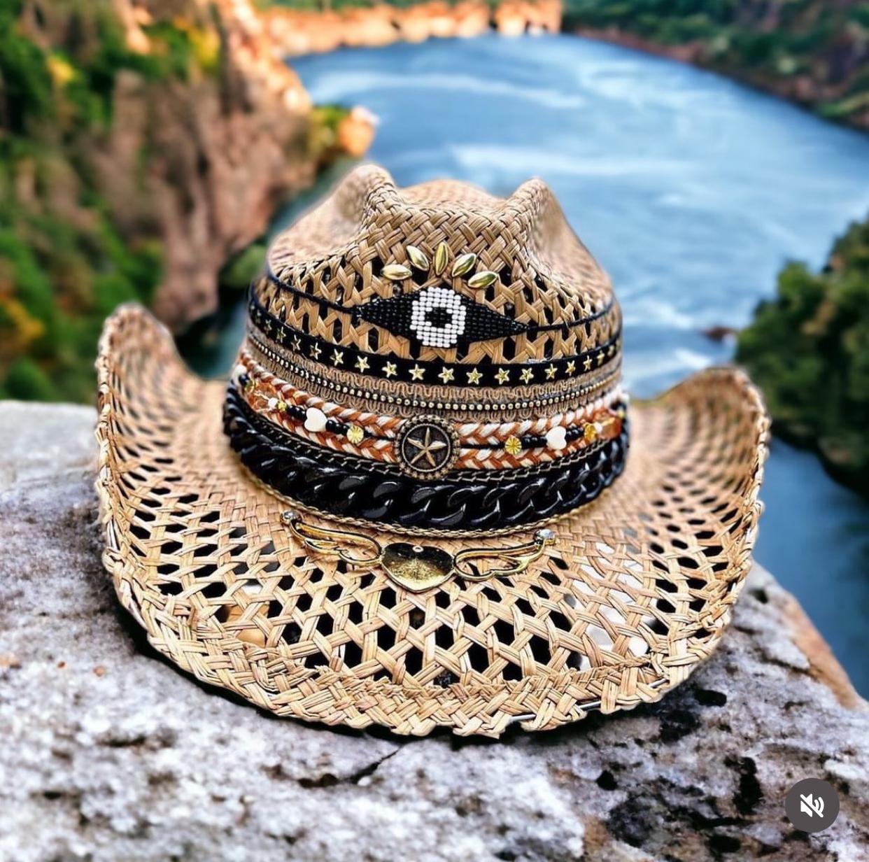 Folky Rock Brown Openwork Hat