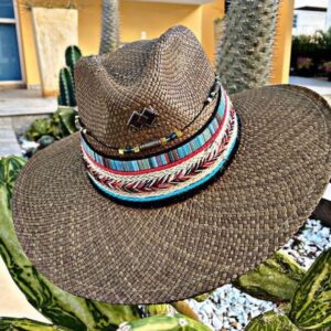 decorated hat, hats decorated in Colombia, personalized hats made from iraca palm, handmade hats with embroidery, test1234, Handmade Indiana Hat For Men