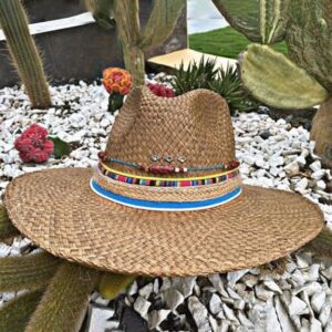 decorated hat, hats decorated in Colombia, personalized hats made from iraca palm, handmade hats with embroidery, test1234, Handmade Indiana Hat For Men