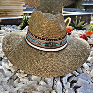 decorated hat, hats decorated in Colombia, personalized hats made from iraca palm, handmade hats with embroidery, test1234, Handmade Indiana Hat For Men