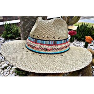 decorated hat, hats decorated in Colombia, personalized hats made from iraca palm, handmade hats with embroidery, test1234, Handmade Indiana Hat For Men