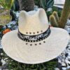 decorated hat, hats decorated in Colombia, personalized hats made from iraca palm, handmade hats with embroidery, test12345, Handmade Indiana Hat For Men