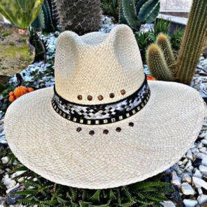 decorated hat, hats decorated in Colombia, personalized hats made from iraca palm, handmade hats with embroidery, test1234, Handmade Indiana Hat For Men