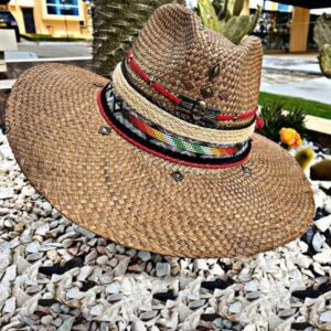 decorated hat, hats decorated in Colombia, personalized hats made from iraca palm, handmade hats with embroidery, test1234, Handmade Indiana Hat For Men