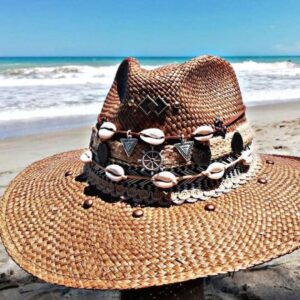 decorated hat, hats decorated in Colombia, personalized hats made from iraca palm, handmade hats with embroidery, test1234, Handmade Indiana Hat For Men