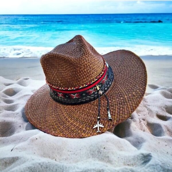 decorated hat, hats decorated in Colombia, personalized hats made from iraca palm, handmade hats with embroidery, test1234, Indi Indiana Hat