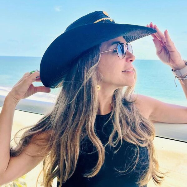decorated hat, hats decorated in Colombia, personalized hats made from iraca palm, handmade hats with embroidery, test1234, Rock Heart Cowboy Hat