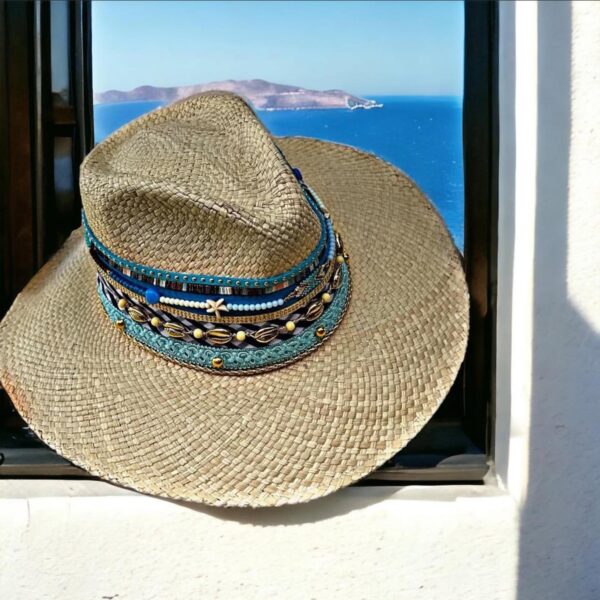 decorated hat, hats decorated in Colombia, personalized hats made from iraca palm, handmade hats with embroidery, test1234, Salema Indiana Hat