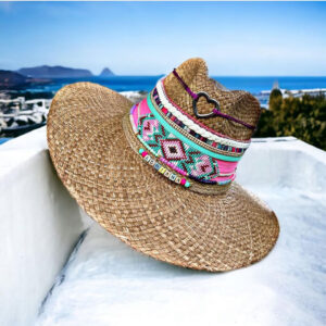 decorated hat, hats decorated in Colombia, personalized hats made from iraca palm, handmade hats with embroidery, test1234, Vintage Brown Indiana Hat