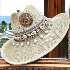 decorated hat, hats decorated in Colombia, personalized hats made from iraca palm, handmade hats with embroidery, test1234, Vintage Indiana Hat