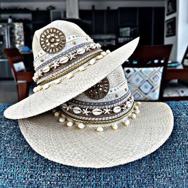 decorated hat, hats decorated in Colombia, personalized hats made from iraca palm, handmade hats with embroidery, test1234, Vintage Indiana Hat