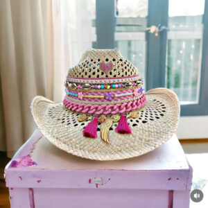 decorated hat, hats decorated in Colombia, personalized hats made from iraca palm, handmade hats with embroidery, test1234, Vintage Openwork Hat In Natural Color
