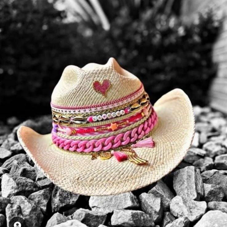 Womens Custom Pink Cowboy Hat