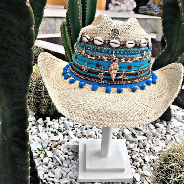 Womens Decorated Cowboy Hat decorated hat, hats decorated in Colombia, personalized hats made from iraca palm, handmade hats with embroidery, test1234, Womens Decorated Cowboy Hat