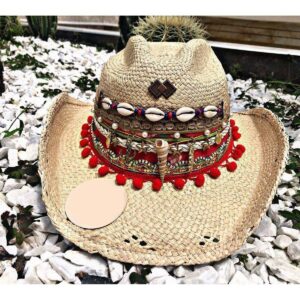 decorated hat, hats decorated in Colombia, personalized hats made from iraca palm, handmade hats with embroidery, test1234, Womens Decorated Cowboy Hat