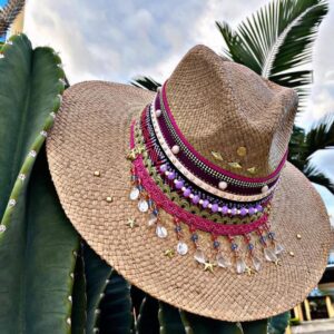 decorated hat, hats decorated in Colombia, personalized hats made from iraca palm, handmade hats with embroidery, test1234, Womens Handwoven Indiana Hat