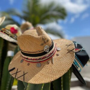 decorated hat, hats decorated in Colombia, personalized hats made from iraca palm, handmade hats with embroidery, test1234, Womens Handwoven Indiana Hat