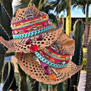 decorated hat, hats decorated in Colombia, personalized hats made from iraca palm, handmade hats with embroidery, test1234, Womens Openwork Hat Queen