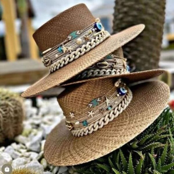 decorated hat, hats decorated in Colombia, personalized hats made from iraca palm, handmade hats with embroidery, test1234, Cordobes Hat Ojito