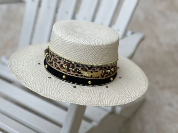 decorated hat, hats decorated in Colombia, personalized hats made from iraca palm, handmade hats with embroidery, test1234, Decorated Womens Cordobes Hat