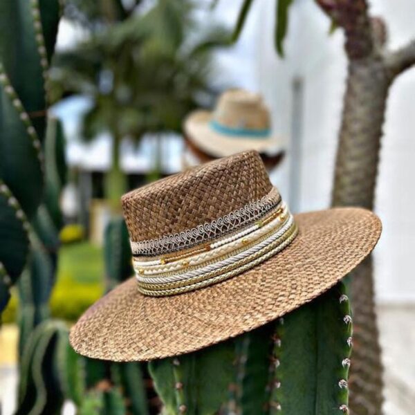 decorated hat, hats decorated in Colombia, personalized hats made from iraca palm, handmade hats with embroidery, test1234, Decorated Womens Cordobes Hat