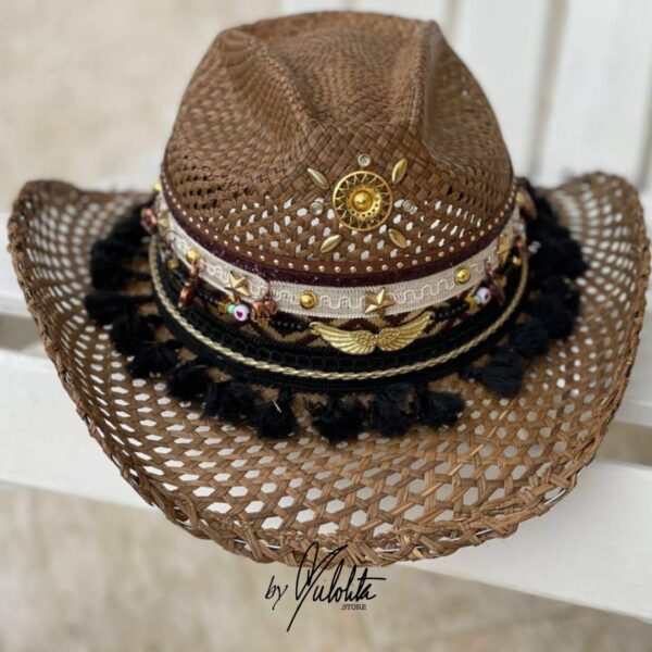 decorated hat, hats decorated in Colombia, personalized hats made from iraca palm, handmade hats with embroidery, test1234, Decorated Womens Vented Hat