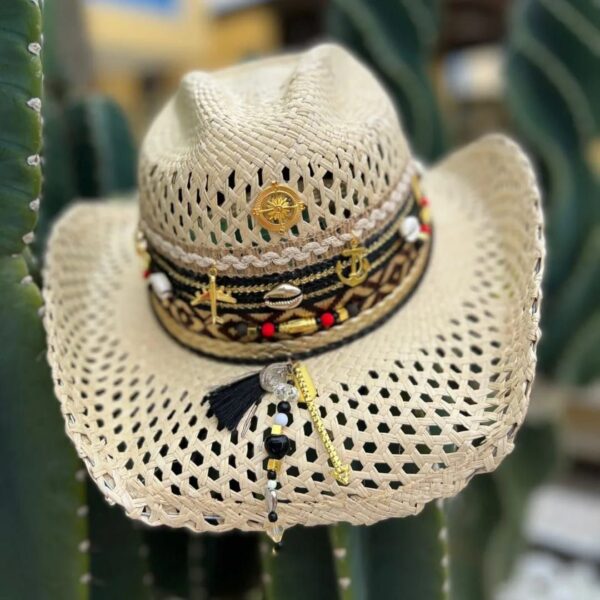 decorated hat, hats decorated in Colombia, personalized hats made from iraca palm, handmade hats with embroidery, test1234, Decorated Womens Vented Hat