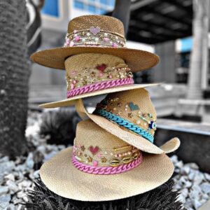decorated hat, hats decorated in Colombia, personalized hats made from iraca palm, handmade hats with embroidery, test1234, Handcrafted Straw Cordobes Hat For Women