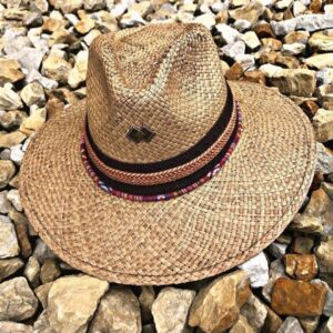 decorated hat, hats decorated in Colombia, personalized hats made from iraca palm, handmade hats with embroidery, test1234, Handmade Indiana Hat For Men