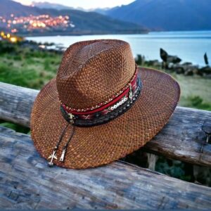 decorated hat, hats decorated in Colombia, personalized hats made from iraca palm, handmade hats with embroidery, test1234, Indi Indiana Hat