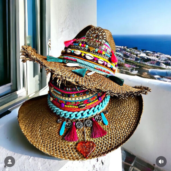 decorated hat, hats decorated in Colombia, personalized hats made from iraca palm, handmade hats with embroidery, test1234, Vintage Brown Indiana Hat