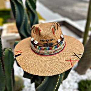 decorated hat, hats decorated in Colombia, personalized hats made from iraca palm, handmade hats with embroidery, test1234, Womens Handwoven Indiana Hat