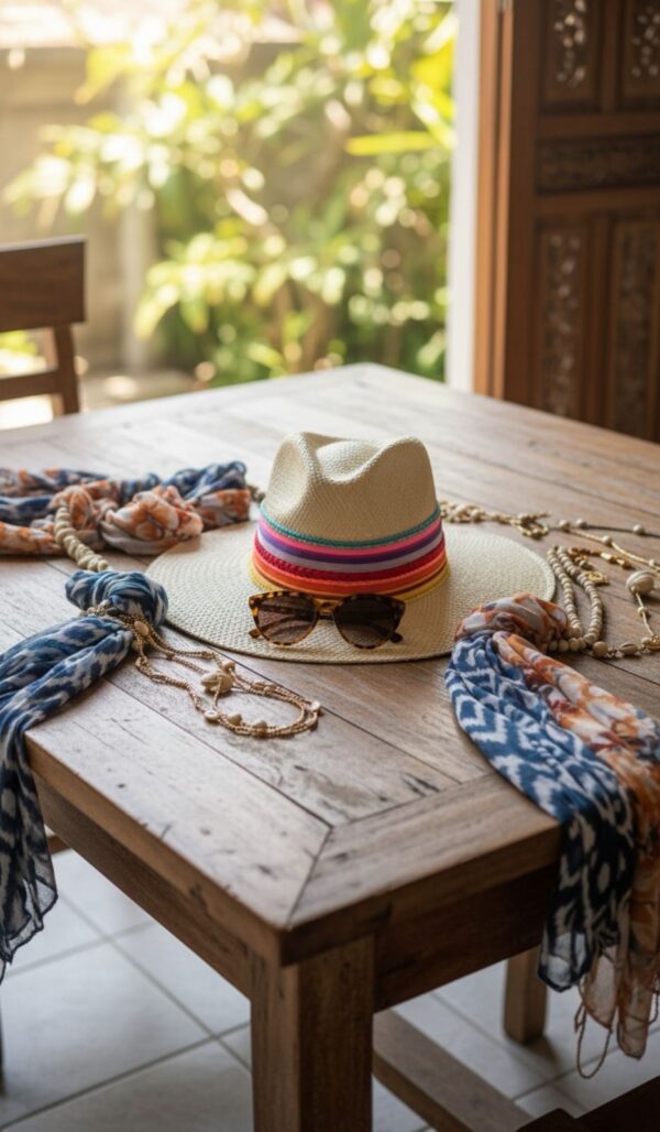 decorated hat, hats decorated in Colombia, personalized hats made from iraca palm, handmade hats with embroidery, test1234, Indiana Hat Colour Splash in Natural Color - Image 6